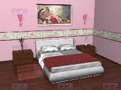 3D визуализация интерьера спальни